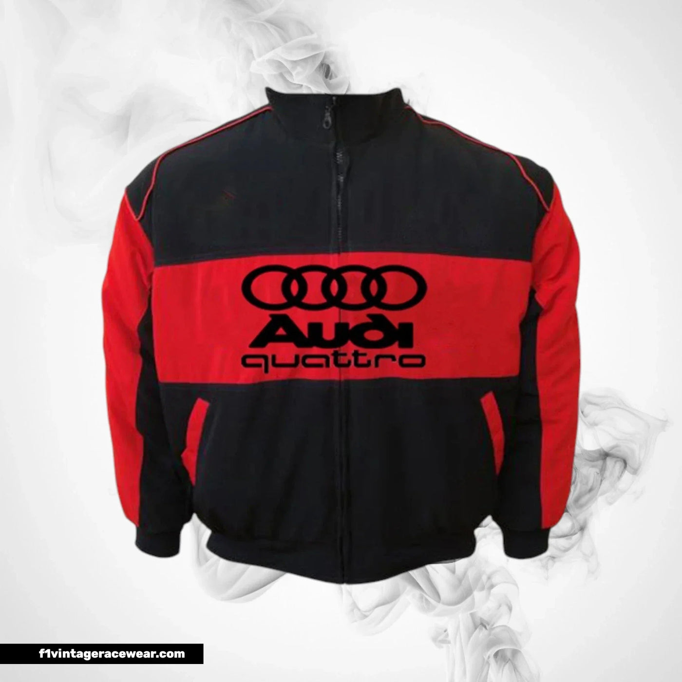 Audi Racing Jacket Black and Red Motorsport Style