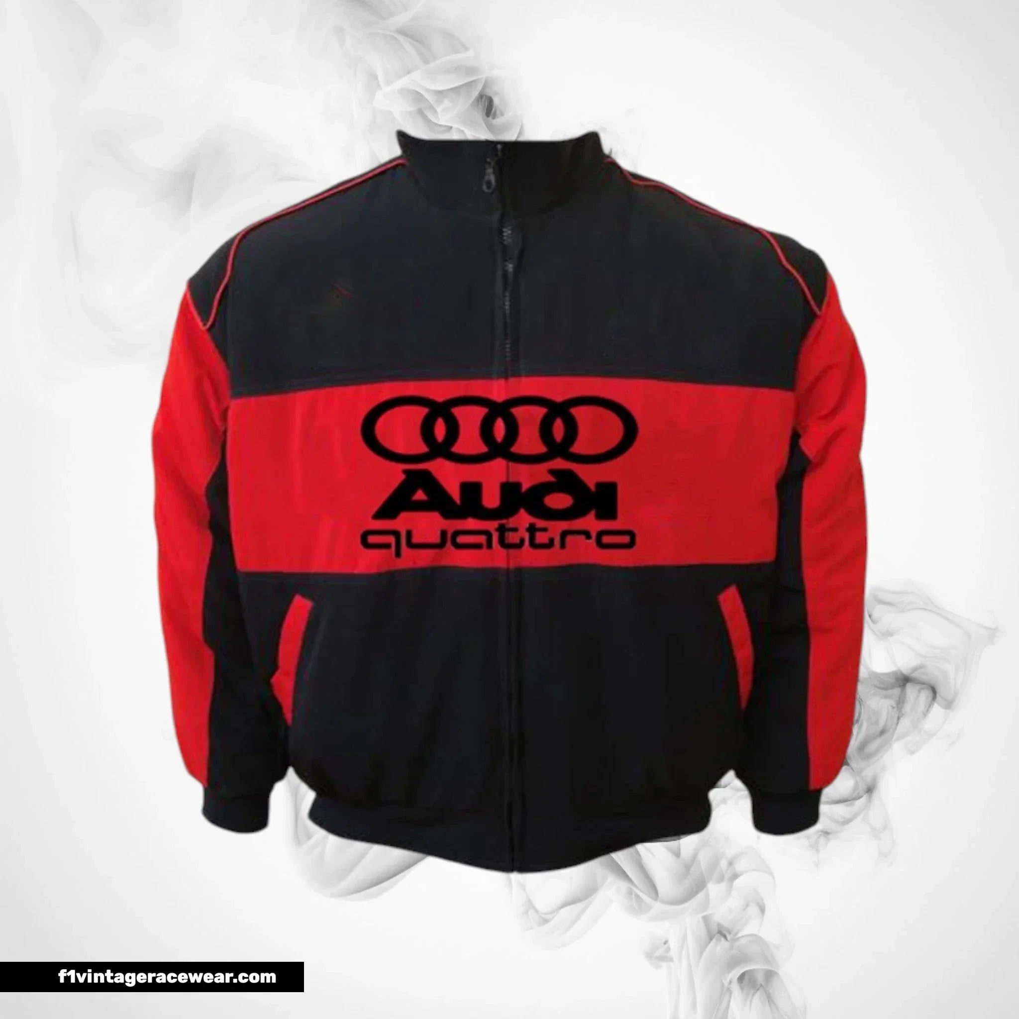 Audi Racing Jacket Black and Red Motorsport Style