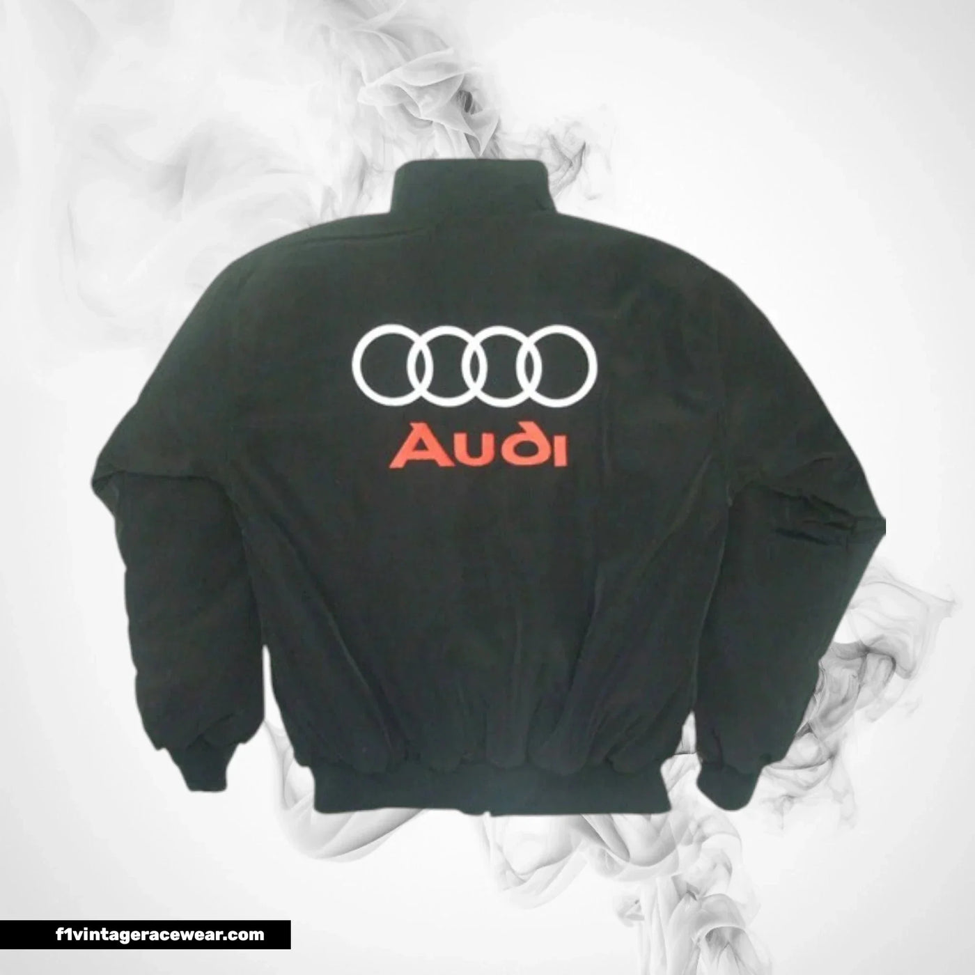 Audi Racing Jacket Light Gray and Black Motorsport Style