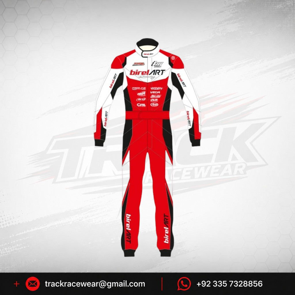 Birel ART Kart Racing Suit – Red White Black