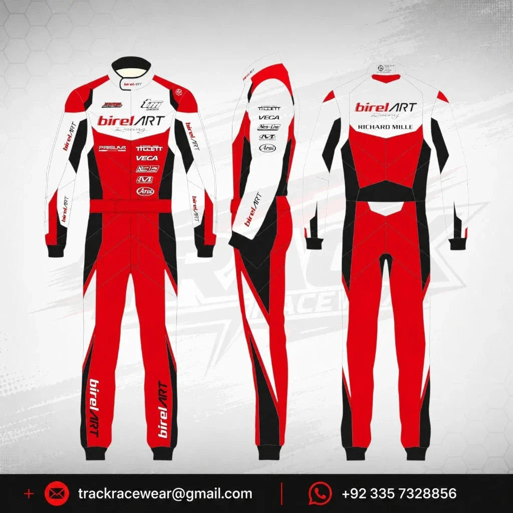 Birel ART Kart Racing Suit – Red White Black