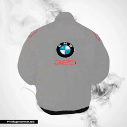 BMW 325 Racing Jacket Light Gray Motorsport Style