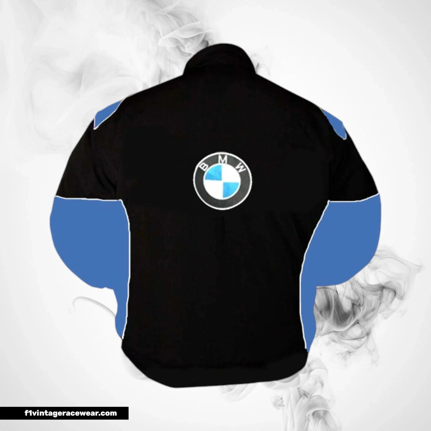 BMW RBS HP Racing Jacket Black and Royal Blue Motorsport Style