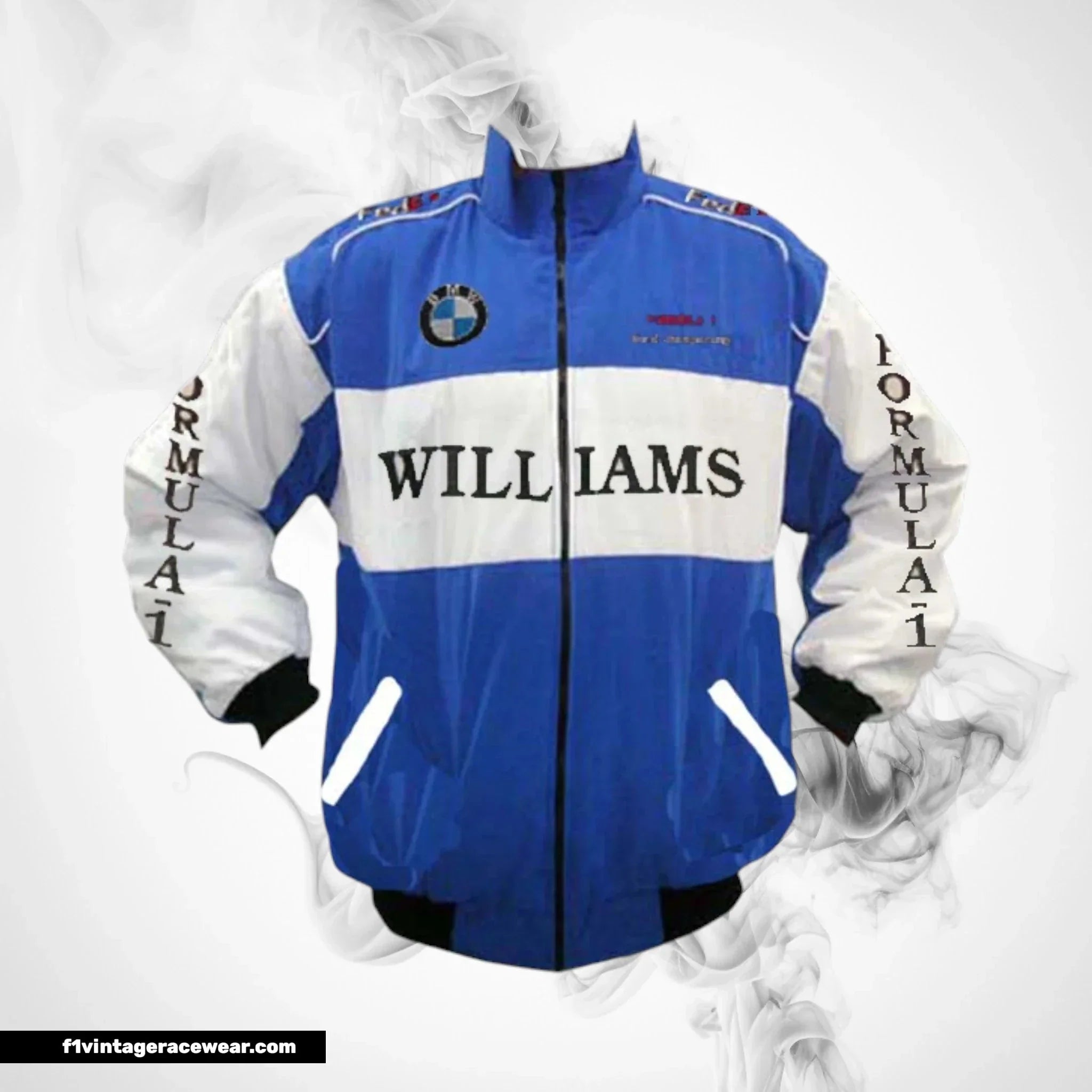 BMW Williams Team F1 Racing Jacket Blue and White Motorsport Style