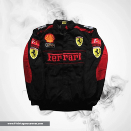 Buy Ferrari F1 Team Jacket Black with Red Trim Online