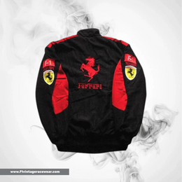 Buy Ferrari F1 Team Jacket Black with Red Trim Online
