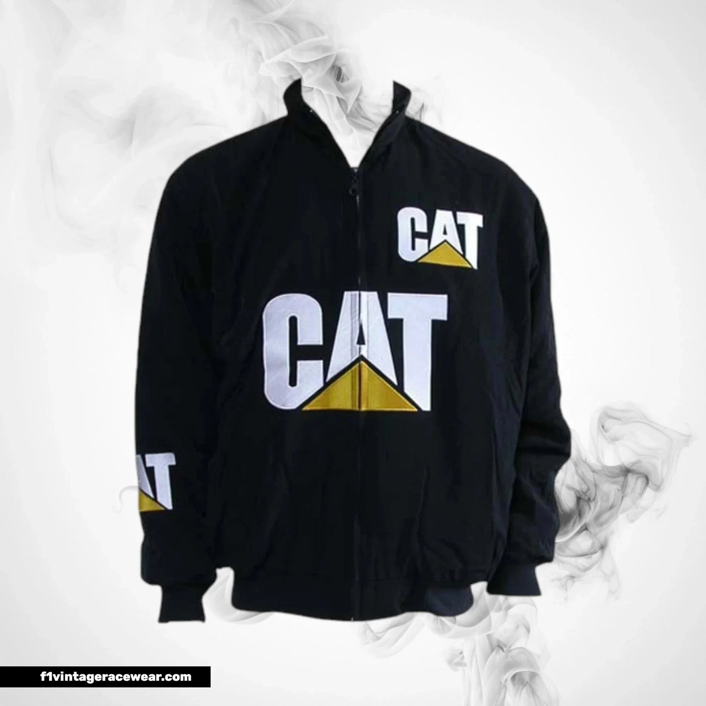 CAT Racing Jacket Black Heavy Duty Motorsport Style
