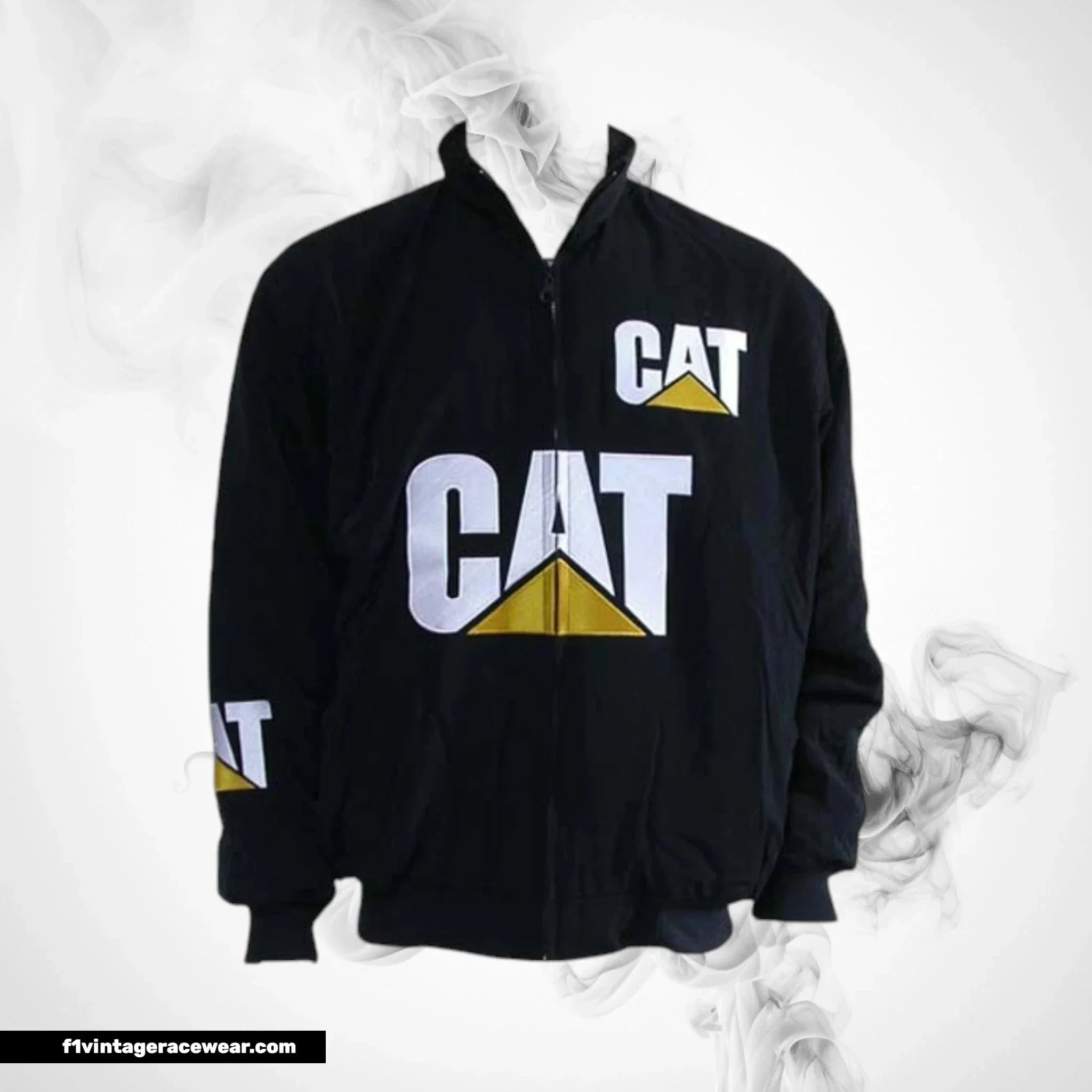 CAT Racing Jacket Black Heavy Duty Motorsport Style