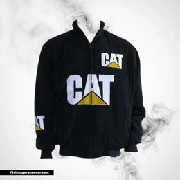 CAT Racing Jacket Black Heavy Duty Motorsport Style