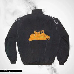 Caterpillar Bulldozer Jacket Black Industrial Racing Style