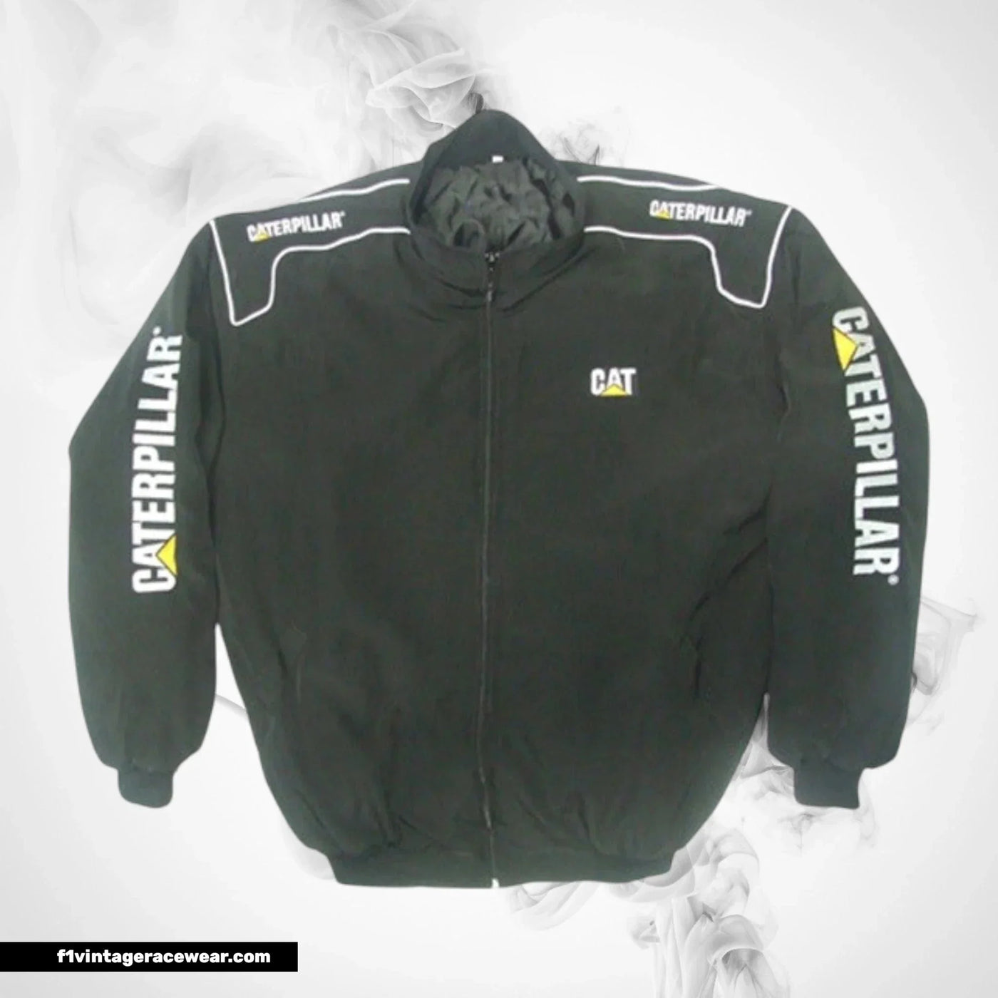 Caterpillar Bulldozer Jacket Black Industrial Racing Style