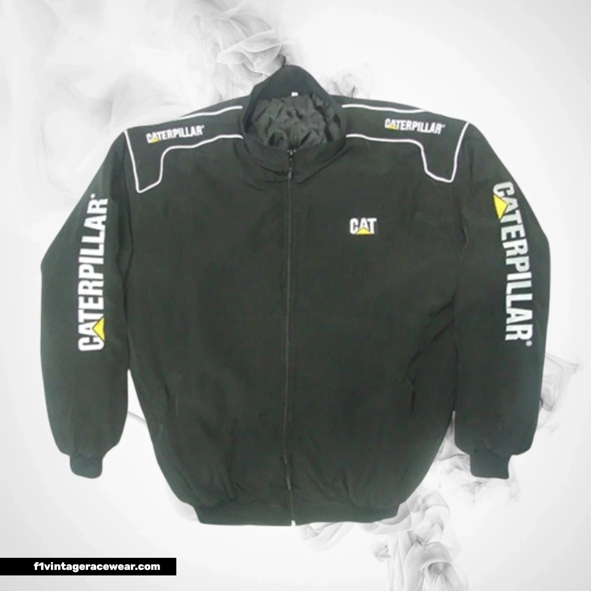 Caterpillar Bulldozer Jacket Black Industrial Racing Style