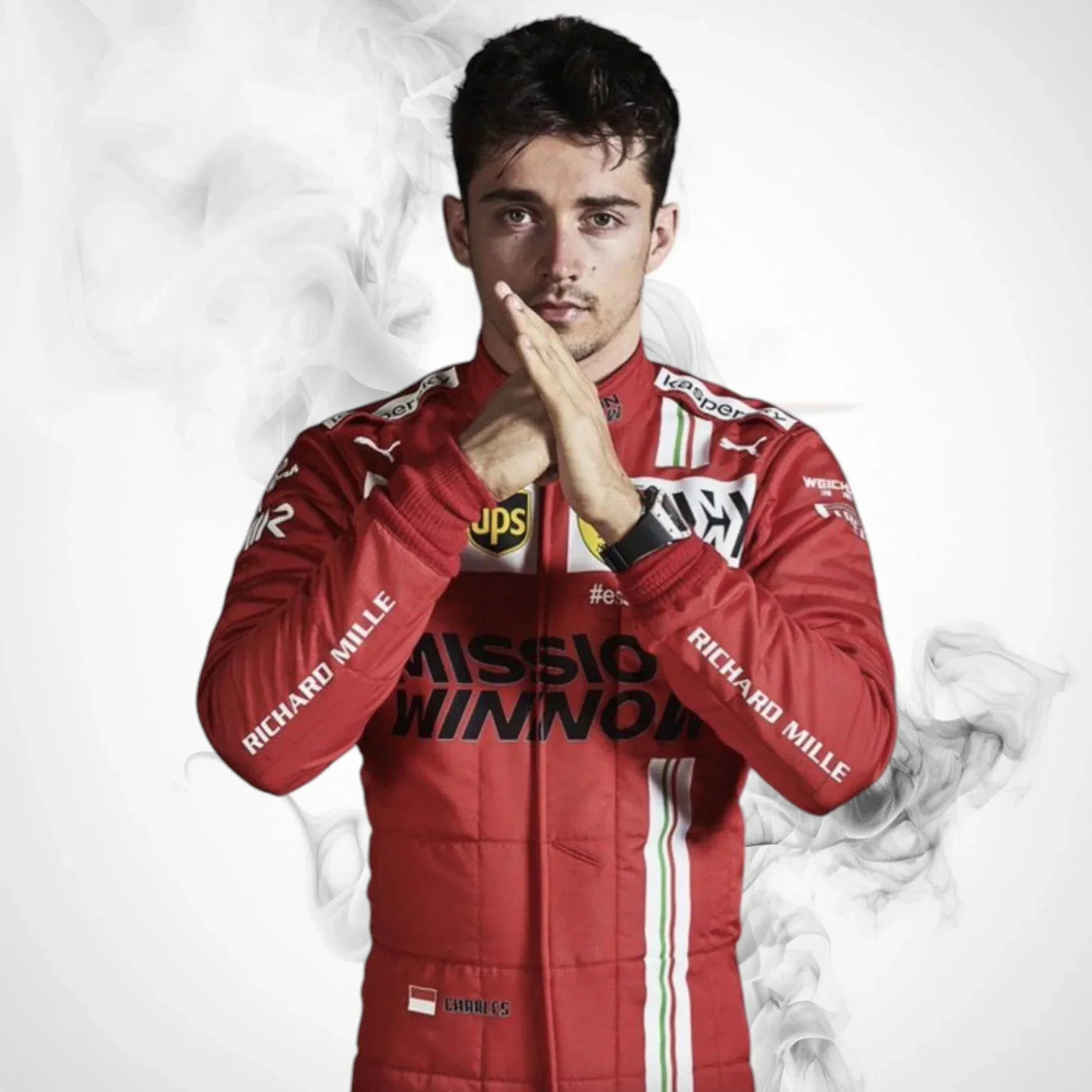 Charles Leclerc 2021 Ferrari Mission Winnow F1 Suit