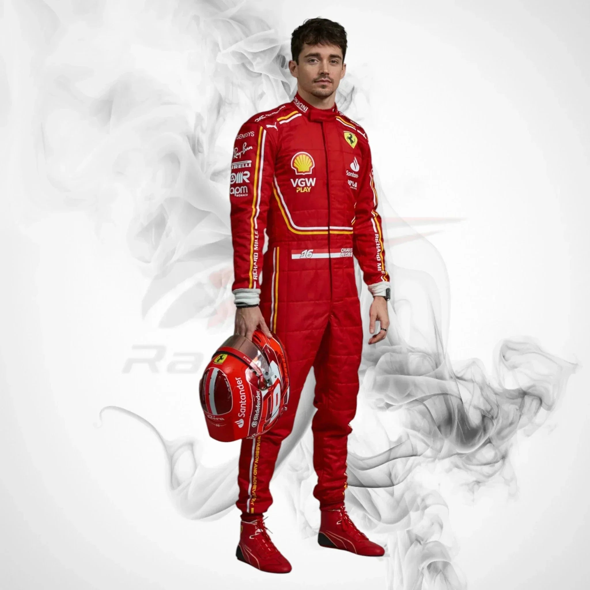 Charles Leclerc 2024 Ferrari F1 Race Suit Replica