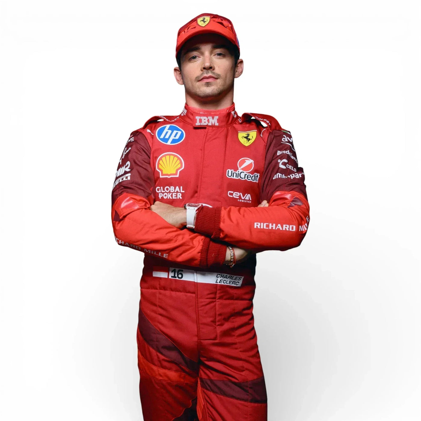 Charles Leclerc 2025 Scuderia Ferrari HP Las Vegas F1 Suit