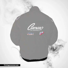 Chevrolet Camaro Racing Jacket Gray Motorsport Style