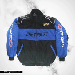 Chevrolet Racing Jacket Black Blue Vintage Muscle Style