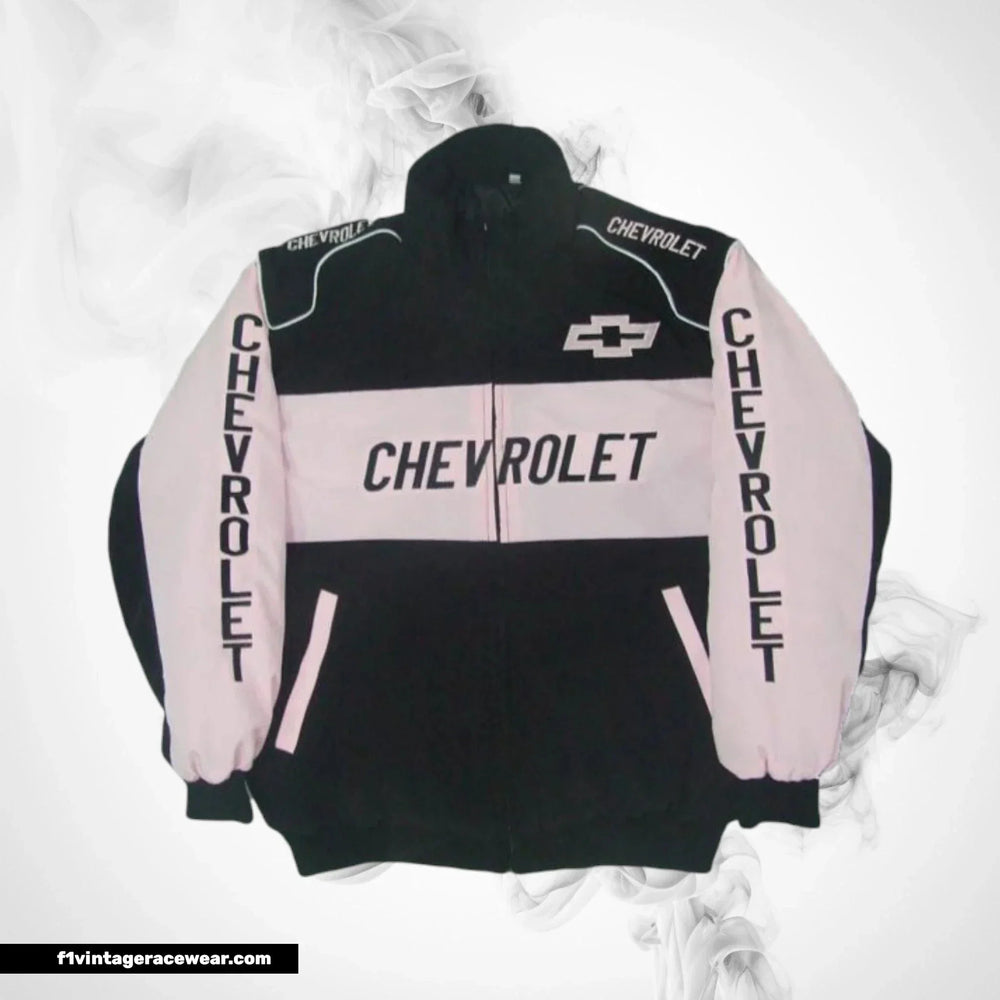 Chevrolet Racing Jacket Black Pink Track Inspired Design
