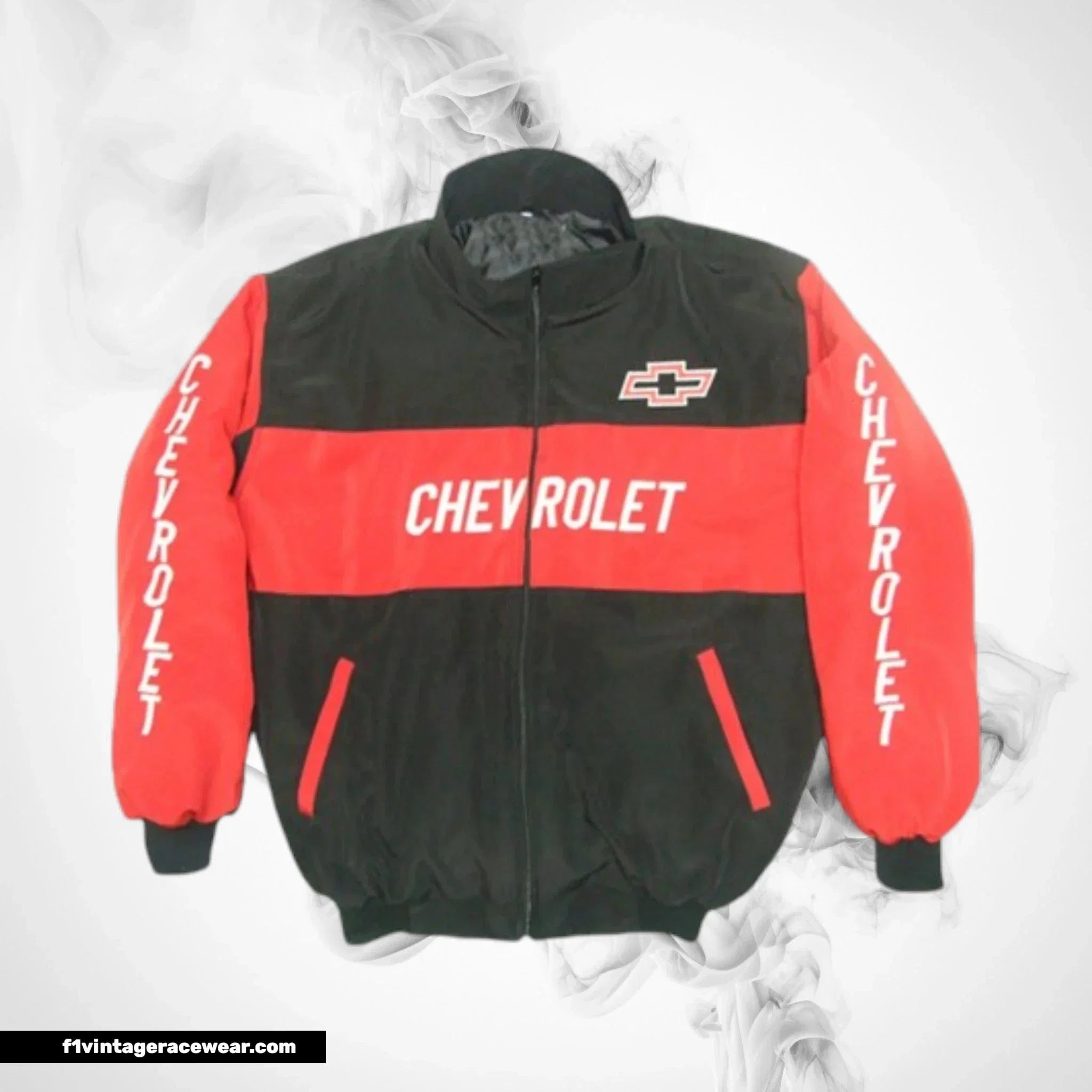 Chevrolet Racing Jacket Black Red Vintage Muscle Style