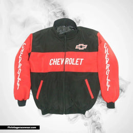 Chevrolet Racing Jacket Black Red Vintage Muscle Style