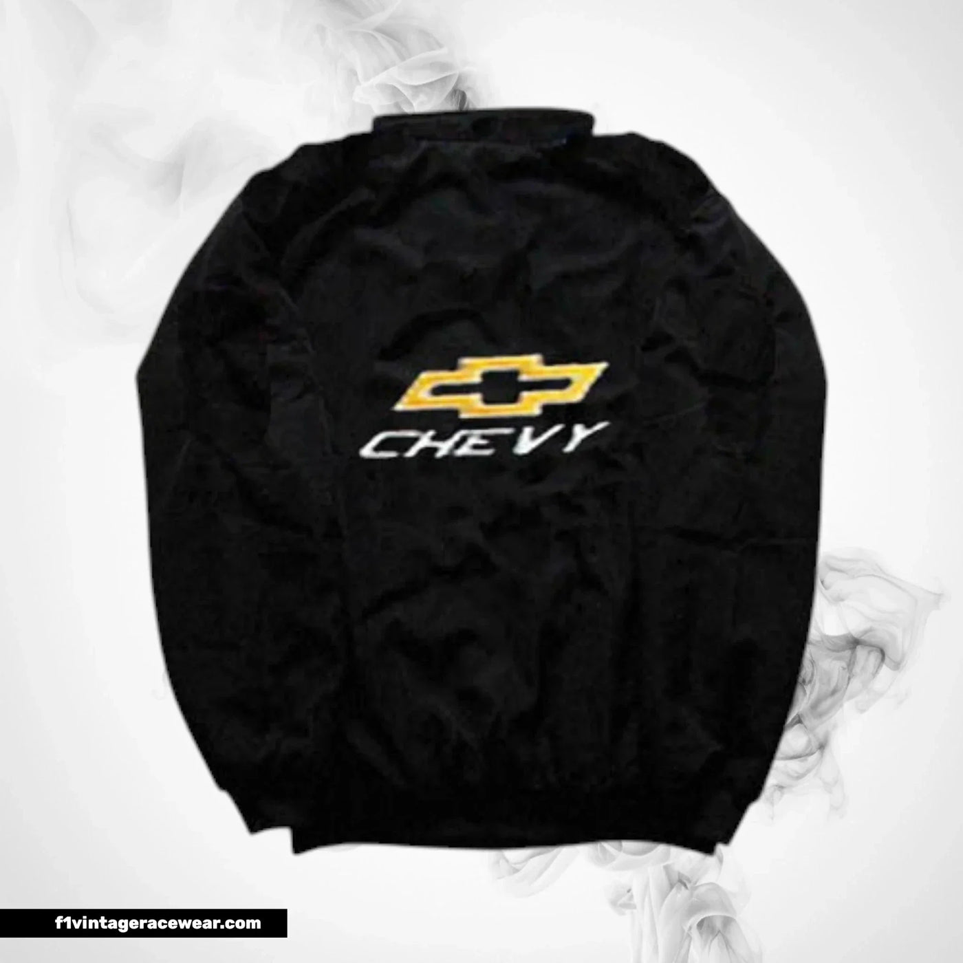 Chevy Racing Jacket Black Vintage Muscle Style