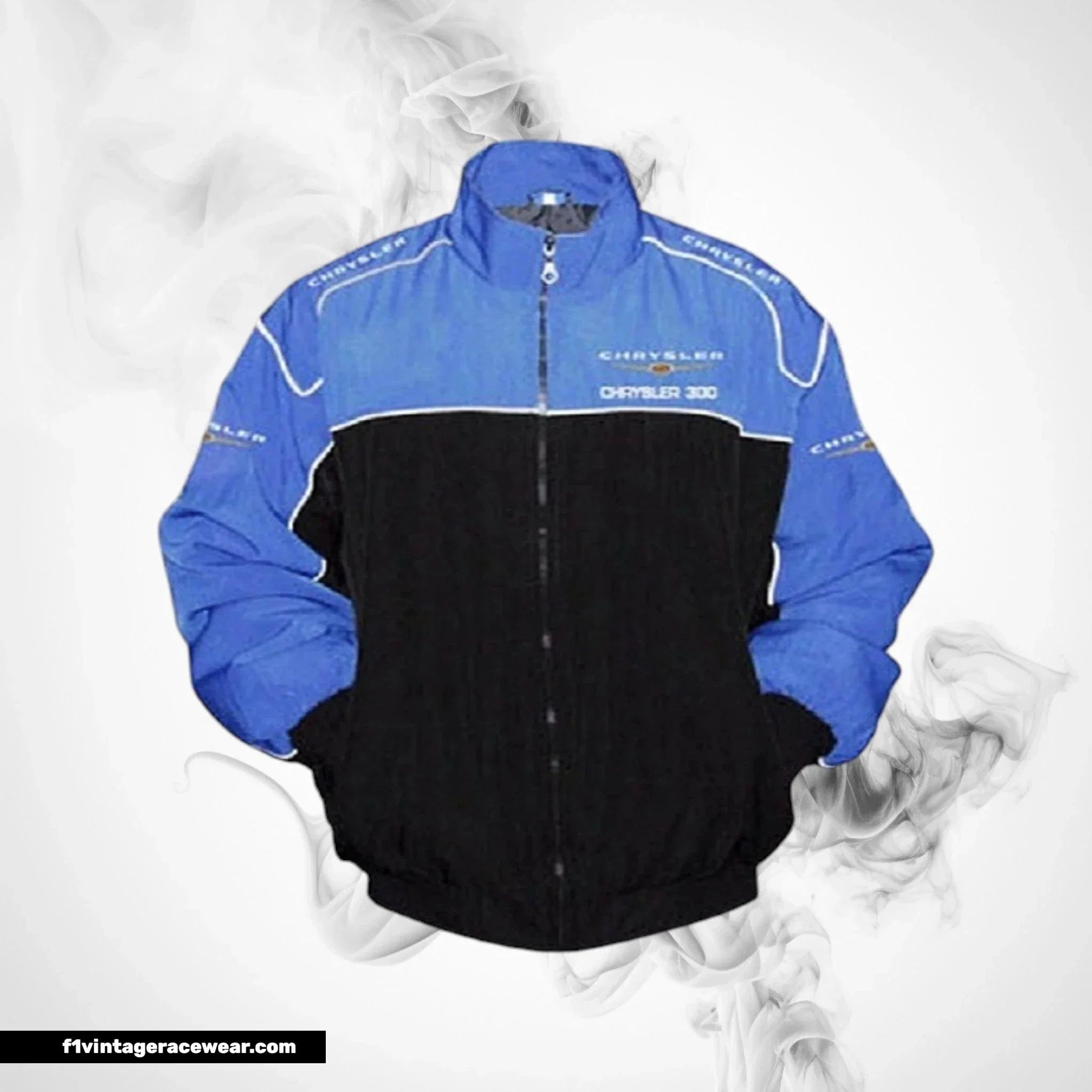 Chrysler 300 F1 Inspired Jacket Black Royal Blue Racing Style