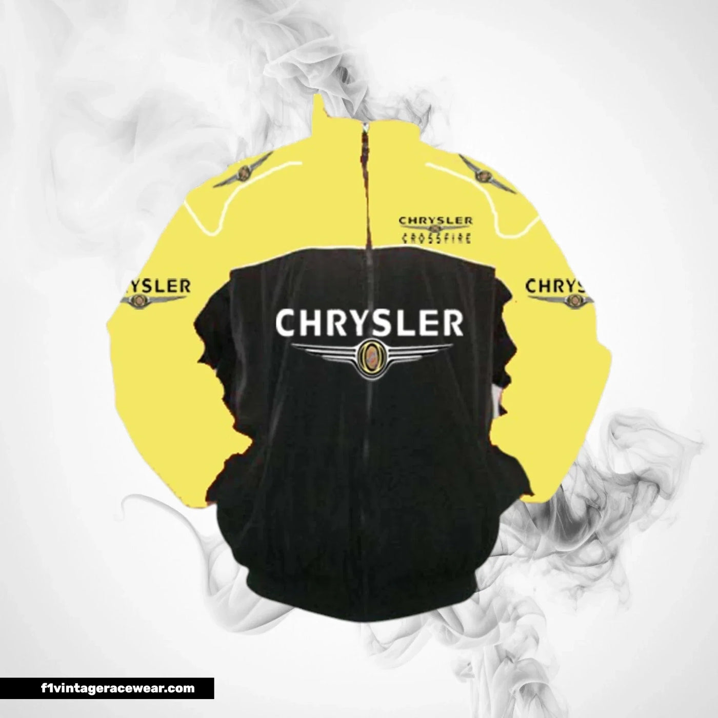 Chrysler Crossfire Racing Jacket Yellow Black Vintage Style