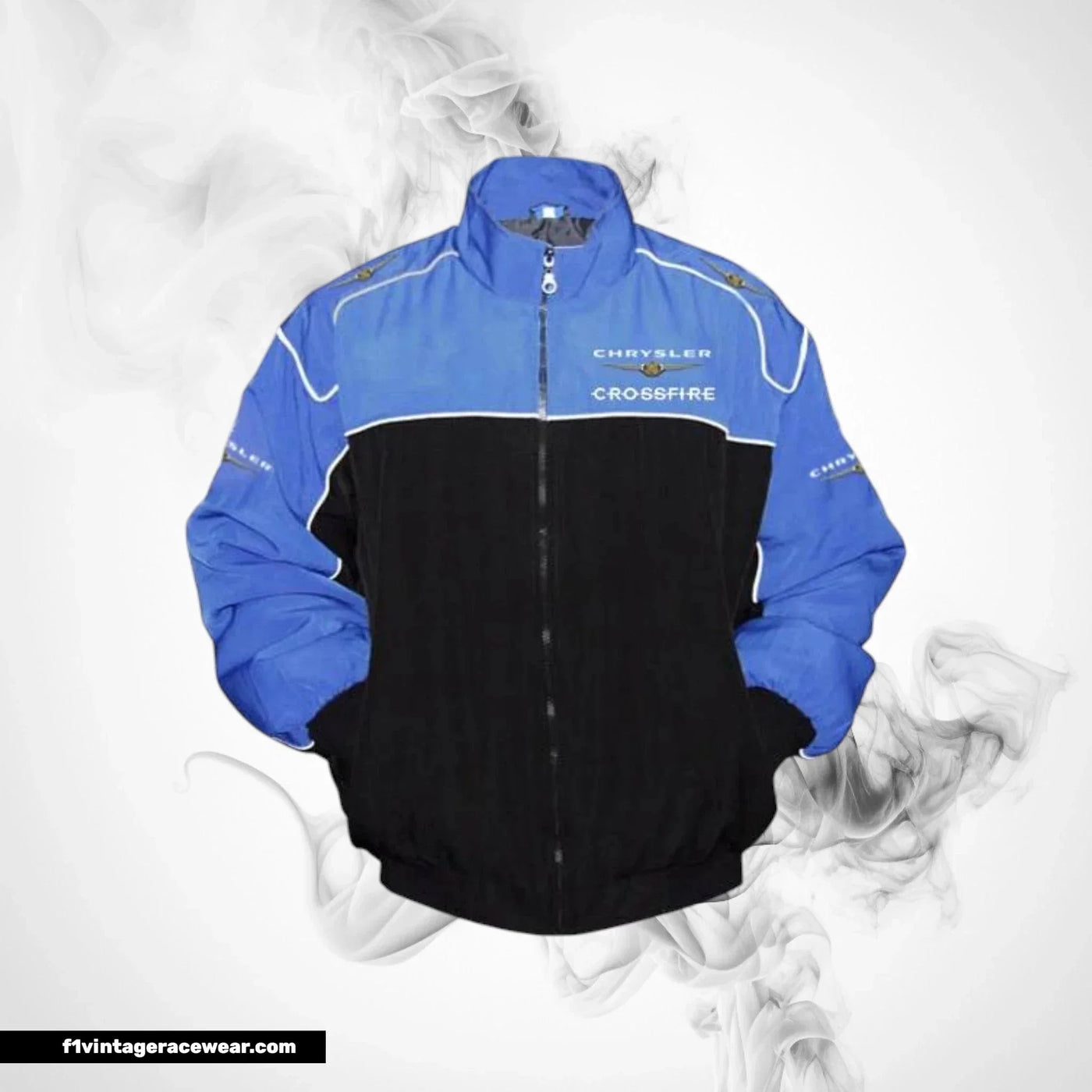 Chrysler Crossfire Team Jacket Black Royal Blue Track Racing Edition