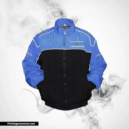 Chrysler Crossfire Team Jacket Black Royal Blue Track Racing Edition