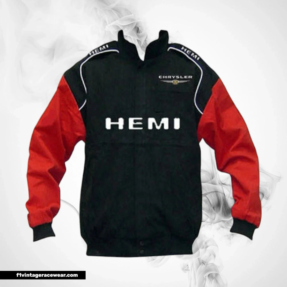 Chrysler Hemi Motorsport Jacket Black Red Racing Wear