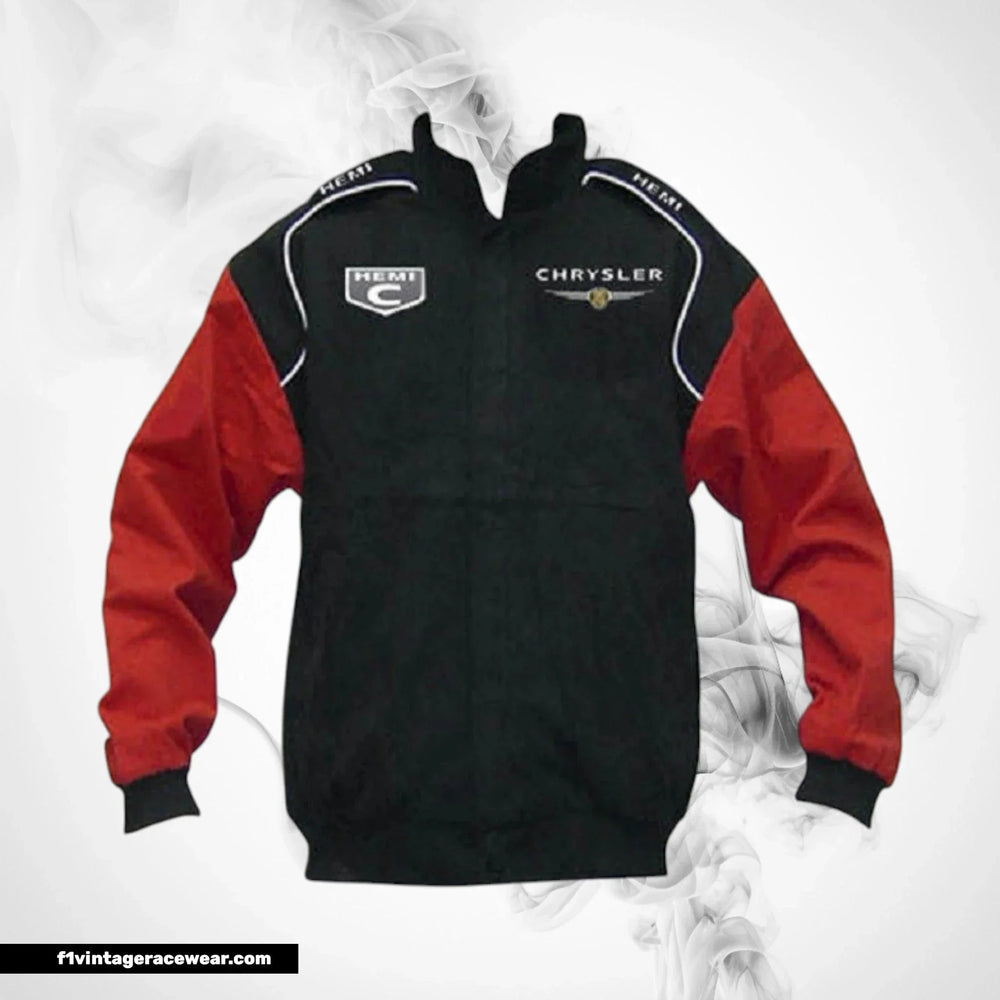 Chrysler Hemi Racing Jacket Black Red Streetwear Style