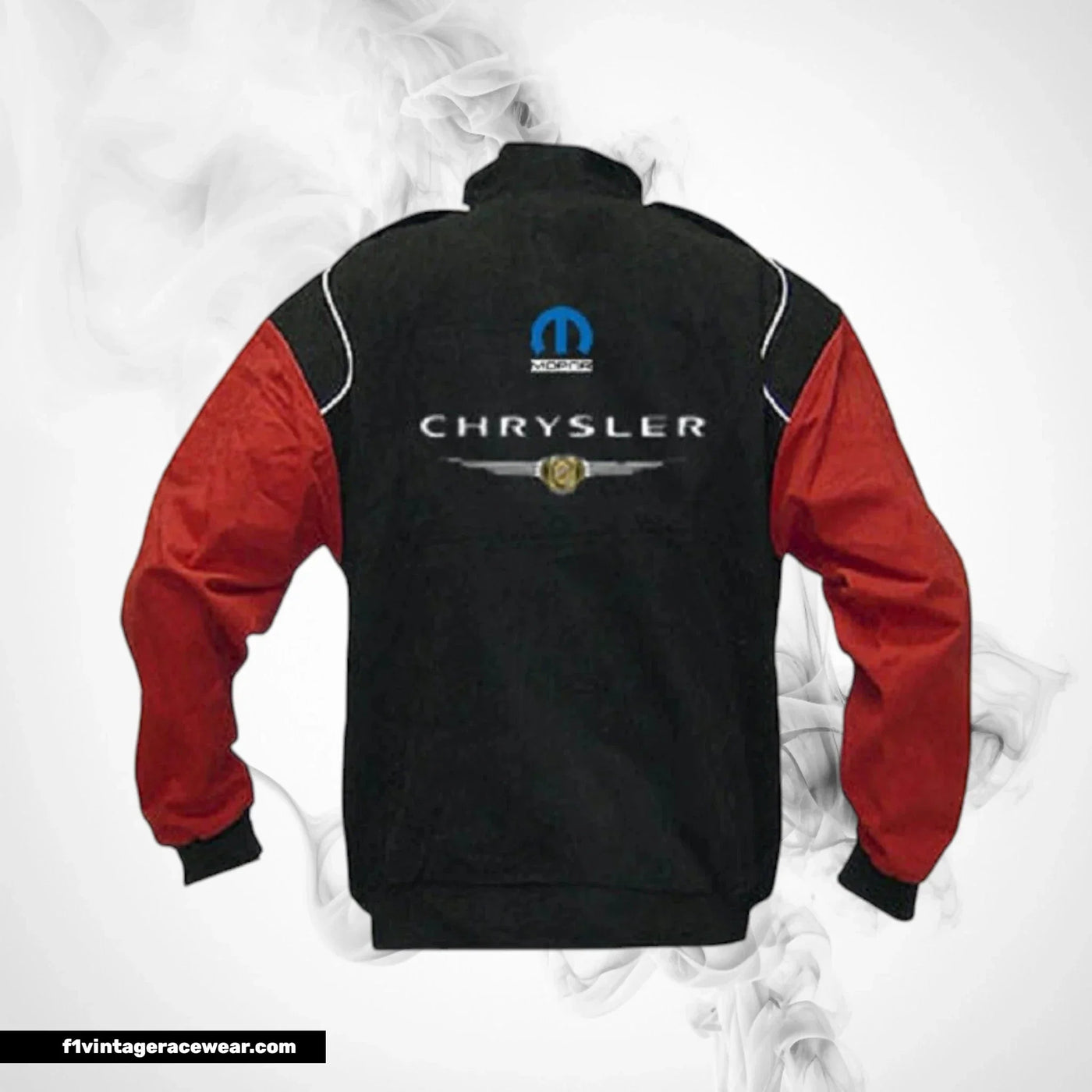 Chrysler Mopar Racing Jacket Black Red Vintage Muscle Style