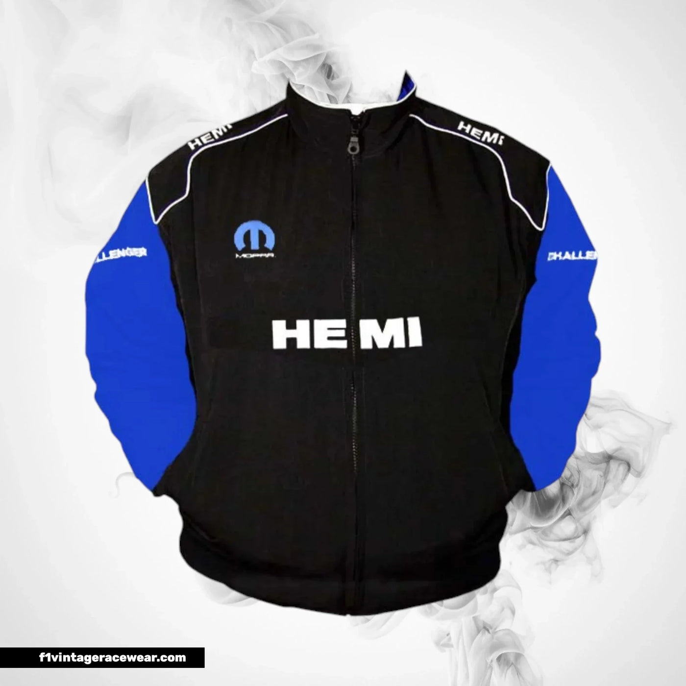 Dodge Hemi Mopar F1 Inspired Jacket Black Royal Blue Racing Style