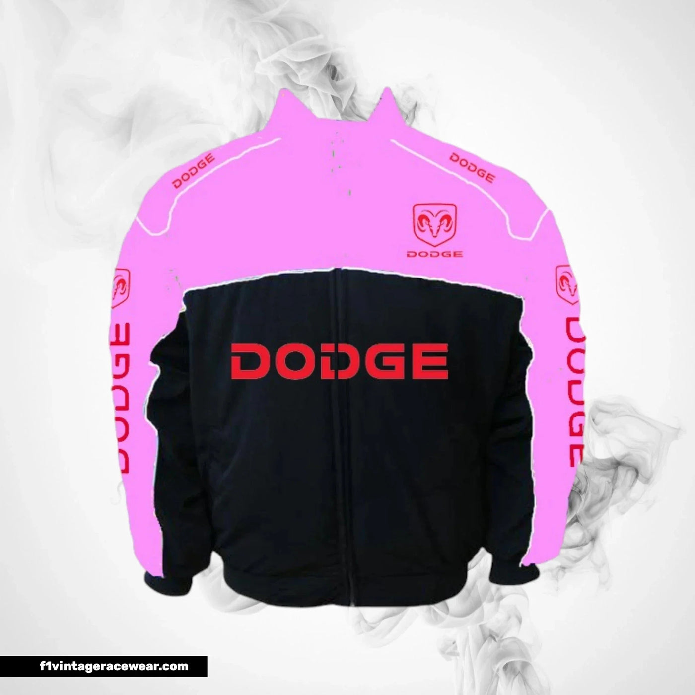 Dodge Racing Jacket Pink Black Streetwear Style