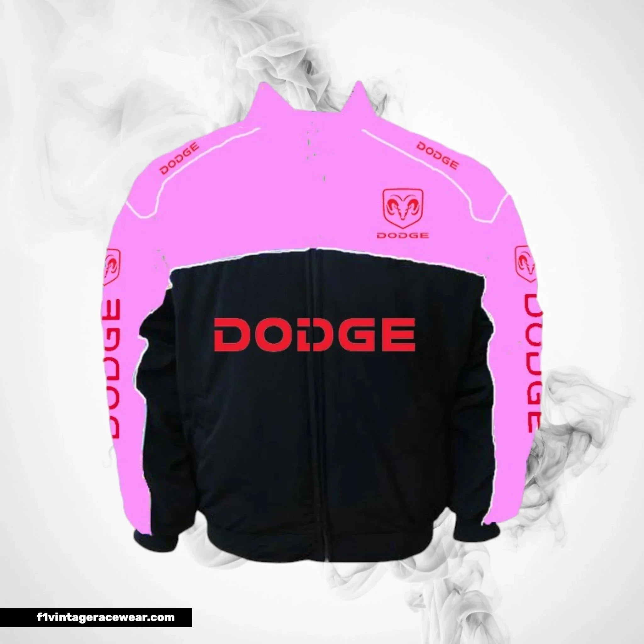 Dodge Racing Jacket Pink Black Streetwear Style