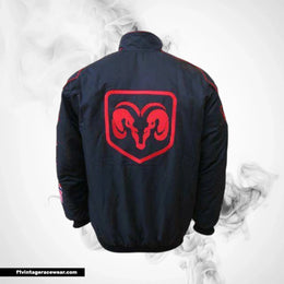 Dodge Sport Racing Jacket Black Streetwear Style