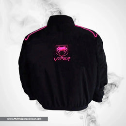 Dodge Viper F1 Inspired Jacket Black Pink Piping Racing Style