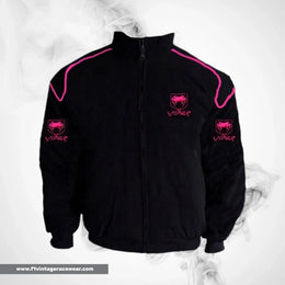 Dodge Viper F1 Inspired Jacket Black Pink Piping Racing Style