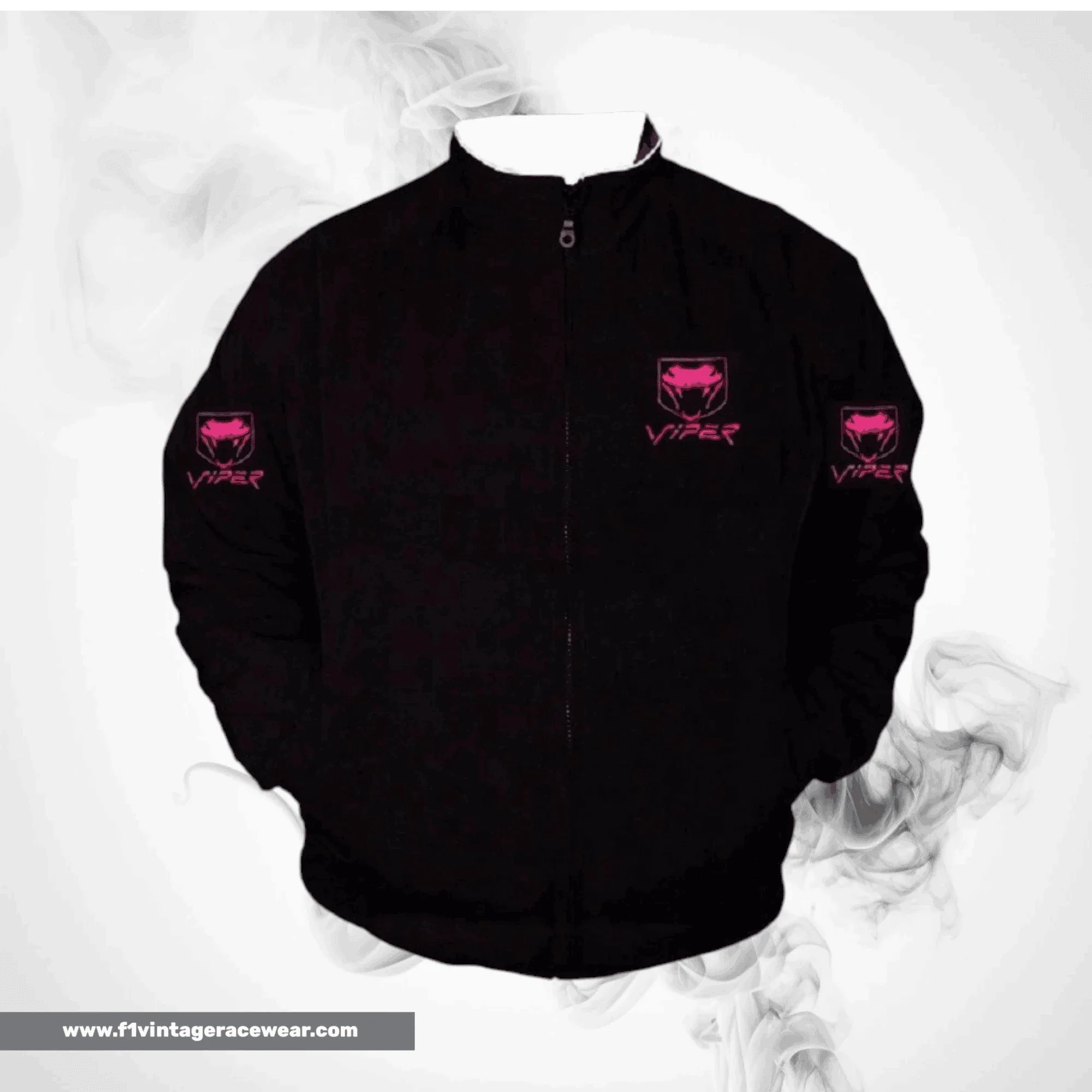 Dodge Viper Fangs Motorsport Jacket Black Pink Racing Wear