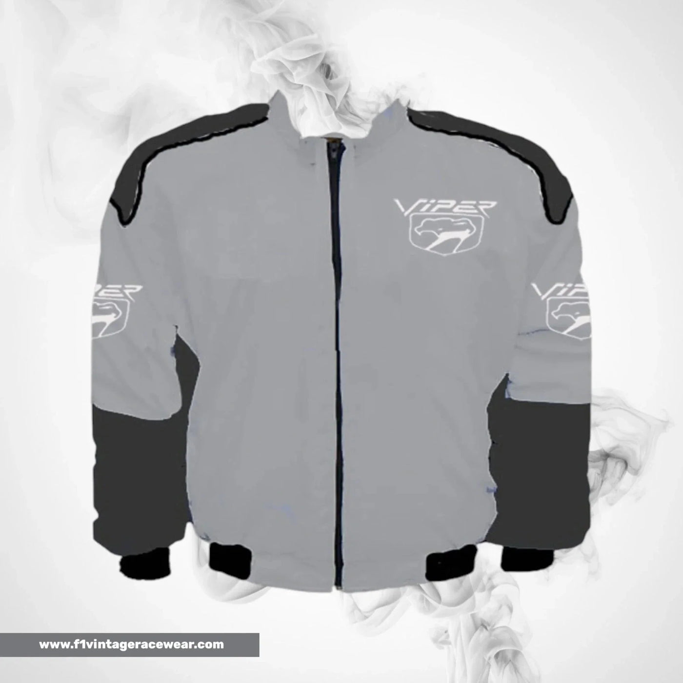 Dodge Viper Fangs Motorsport Jacket Light Gray Dark Gray Racing Wear