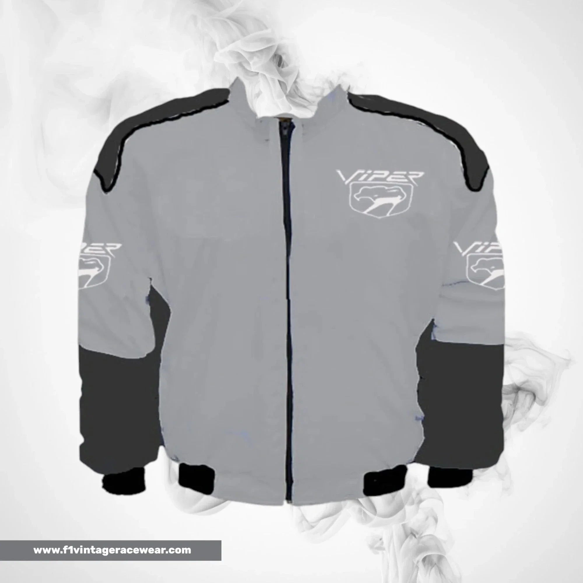 Dodge Viper Fangs Motorsport Jacket Light Gray Dark Gray Racing Wear