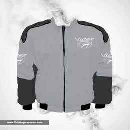 Dodge Viper Fangs Motorsport Jacket Light Gray Dark Gray Racing Wear