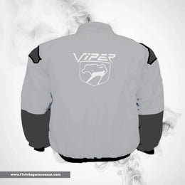 Dodge Viper Fangs Motorsport Jacket Light Gray Dark Gray Racing Wear