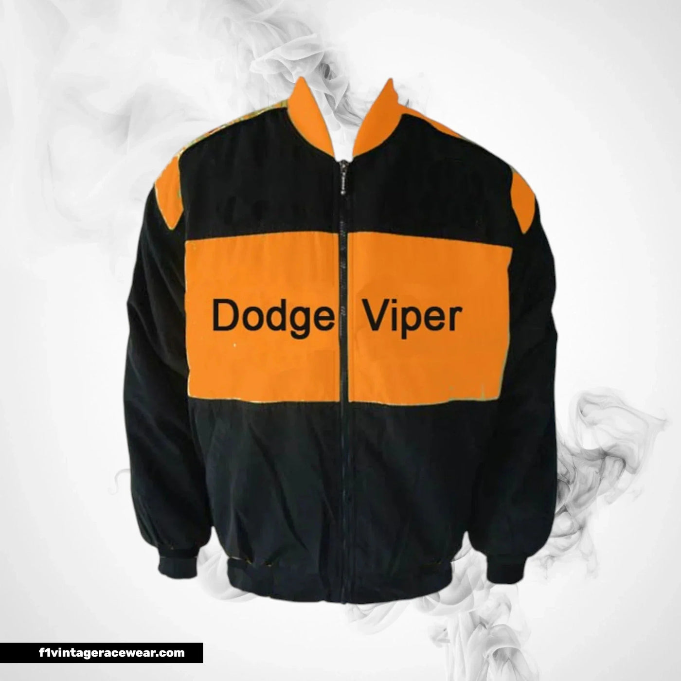 Dodge Viper Racing Jacket Black Orange Vintage Muscle Style