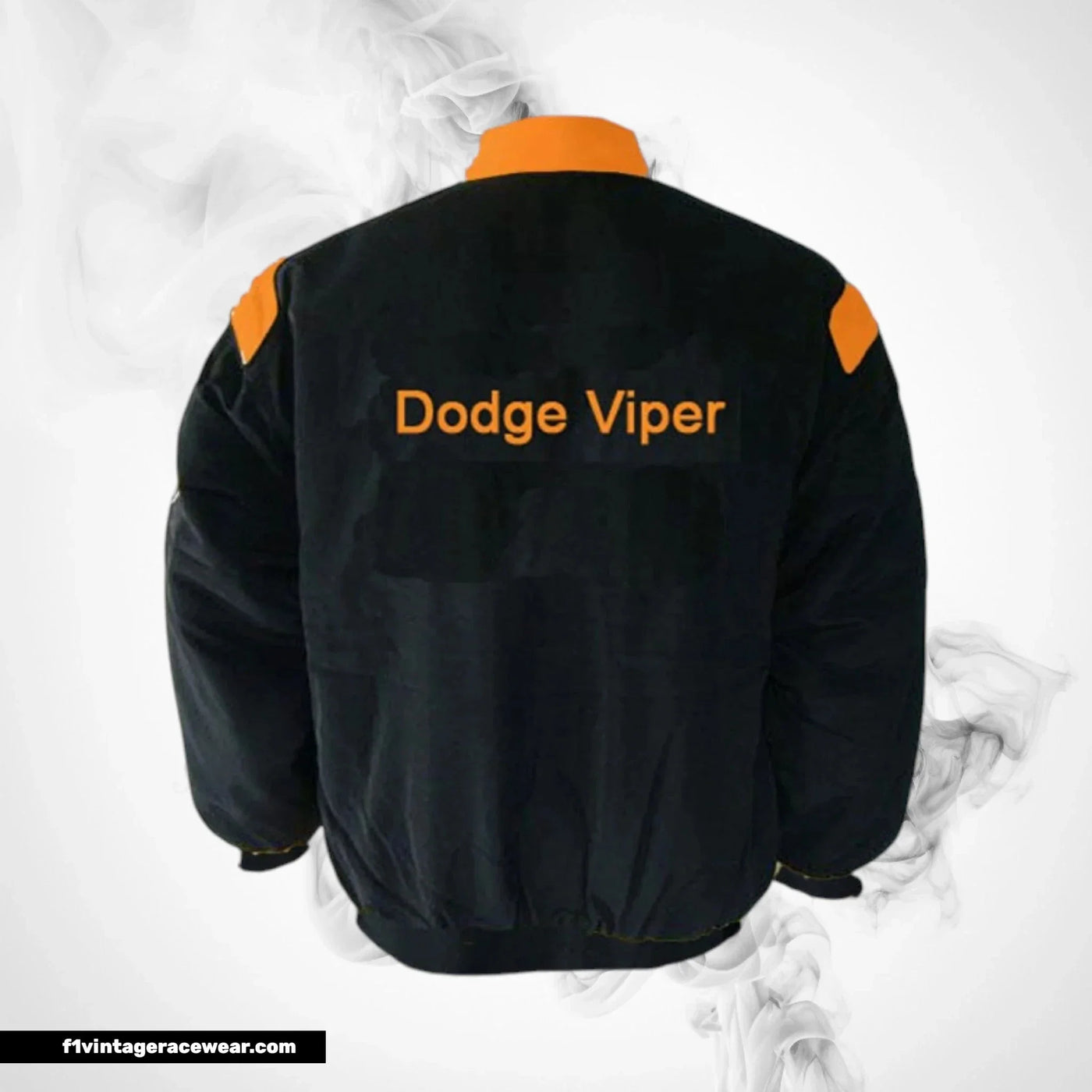 Dodge Viper Racing Jacket Black Orange Vintage Muscle Style