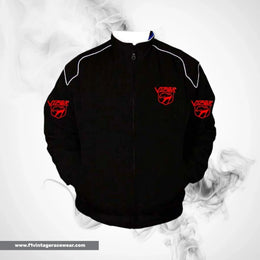 Dodge Viper Racing Jacket Black White Piping Muscle Car Style