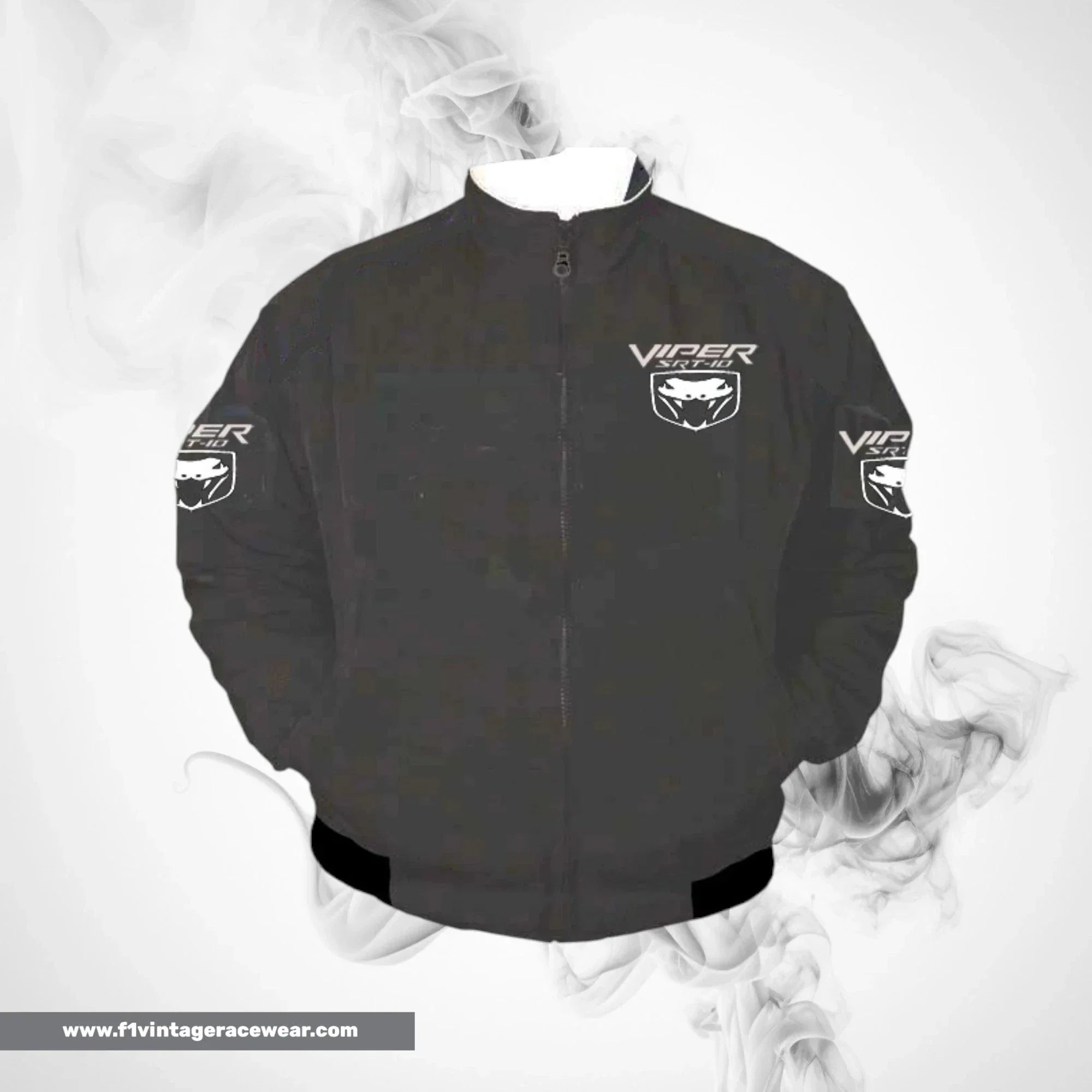 Dodge Viper SRT 10 Racing Jacket Dark Gray Streetwear Style