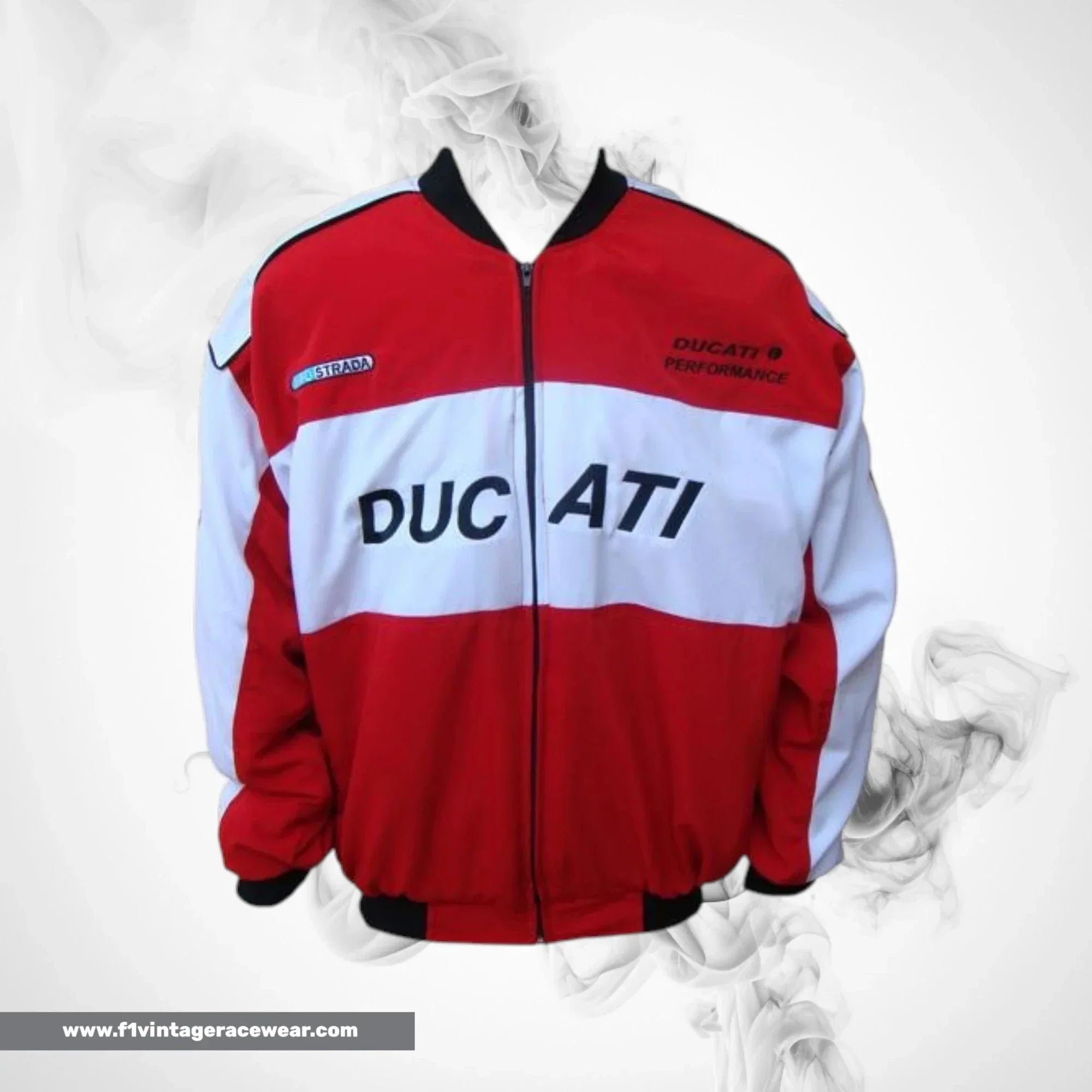 Ducati Corse F1 Inspired Jacket Red White Racing Style