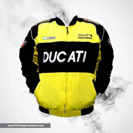 Ducati Corse Motorcycle Jacket Black Light Gray MotoGP Style