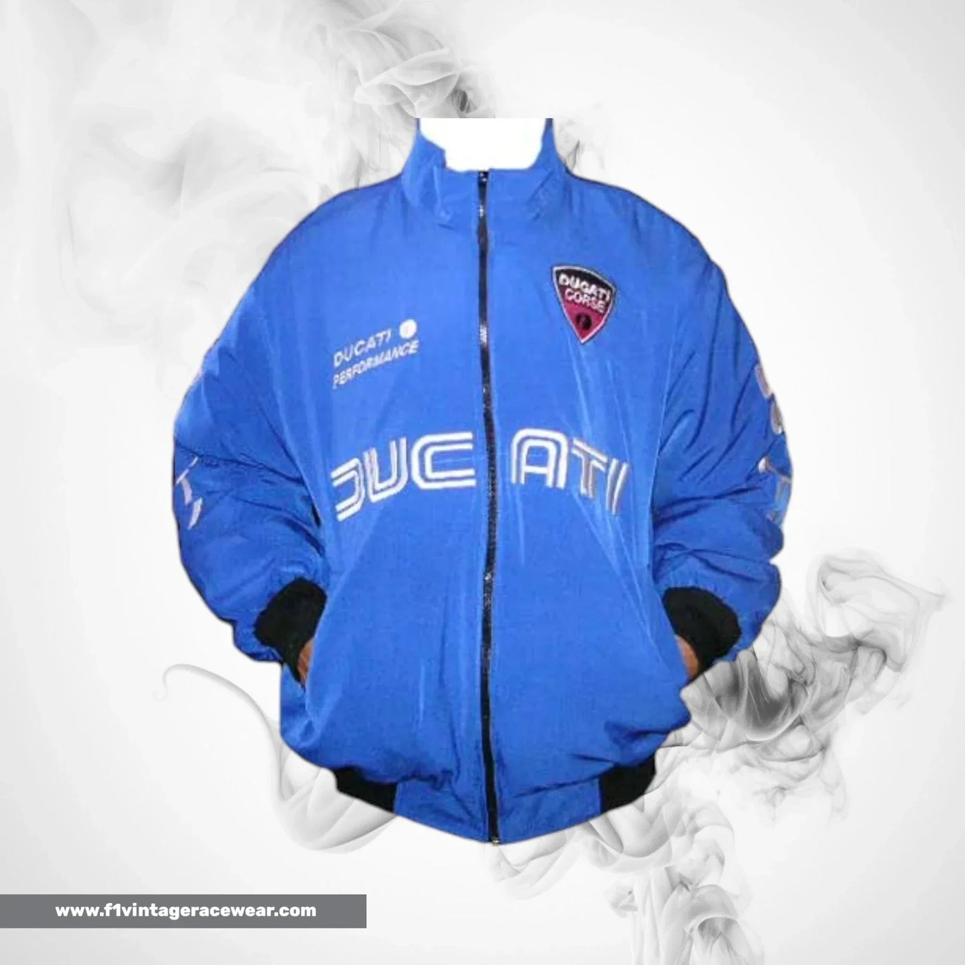 Ducati Corse Motorcycle Jacket Royal Blue Racing Wear